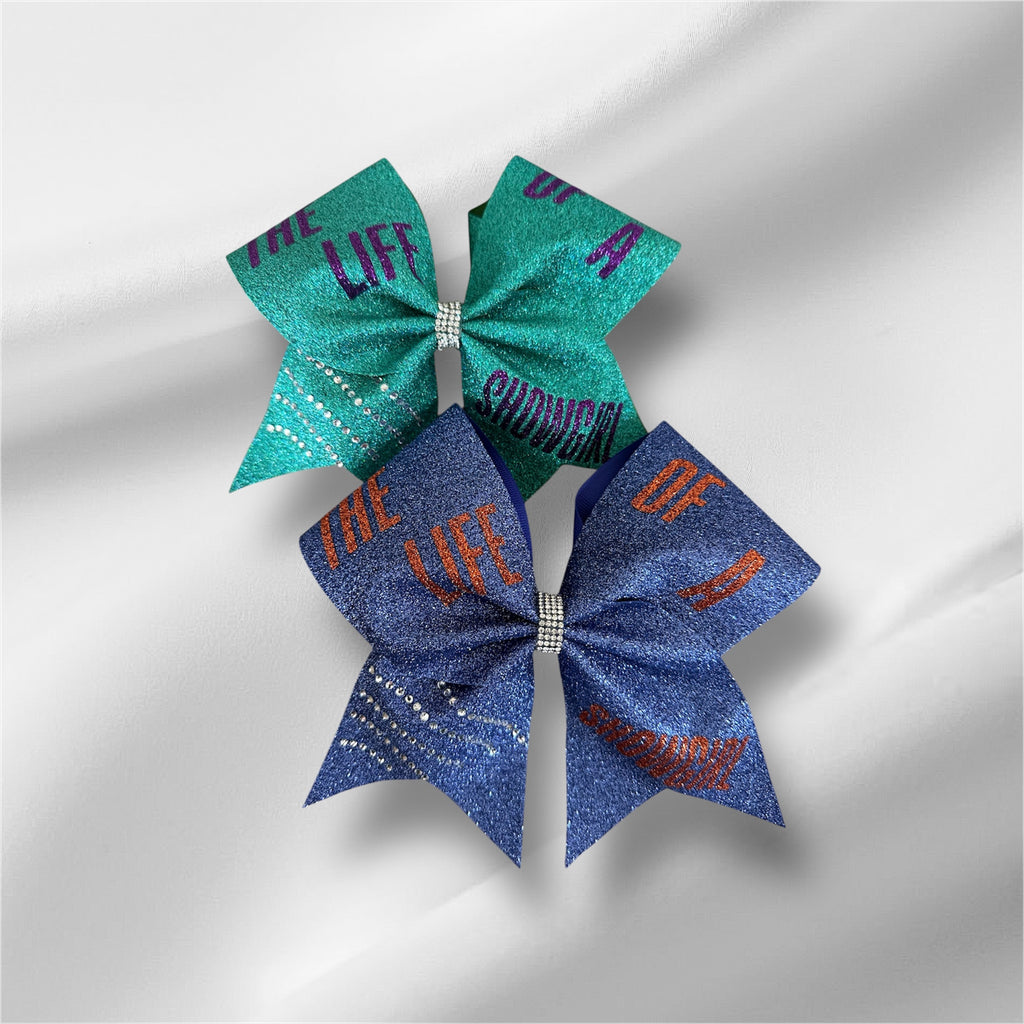 Showgirl Bows - Agua Sparkle or Blue Shine